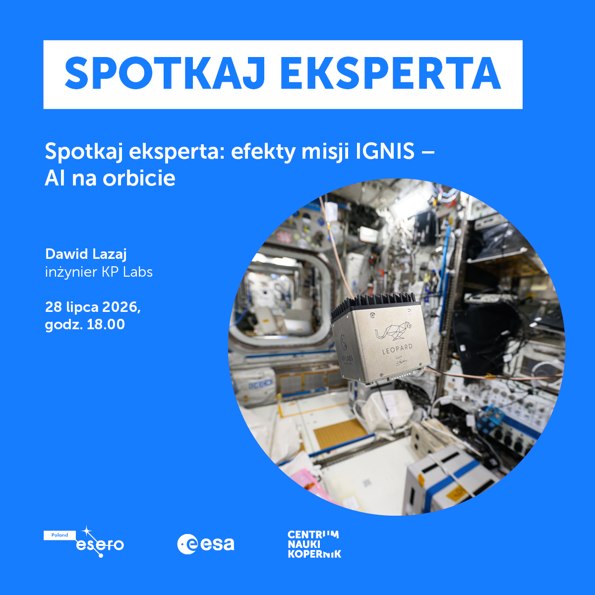 Spotkaj eksperta: Efekty misji IGNIS – AI na orbicie